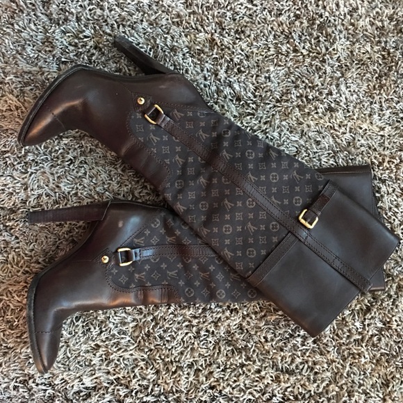 Louis Vuitton mini lin high heel boots - Picture 13 of 16